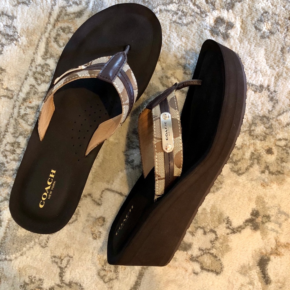 Coach Jaden Wedge Flip Flops